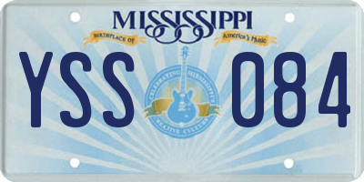 MS license plate YSS084