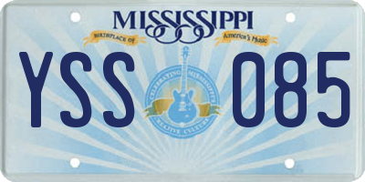 MS license plate YSS085