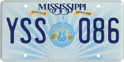MS license plate YSS086
