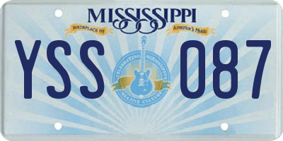 MS license plate YSS087