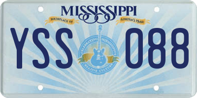MS license plate YSS088
