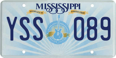 MS license plate YSS089