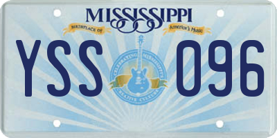 MS license plate YSS096