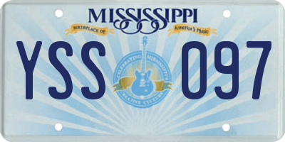 MS license plate YSS097