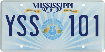 MS license plate YSS101