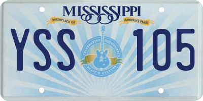 MS license plate YSS105