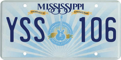 MS license plate YSS106