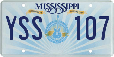 MS license plate YSS107