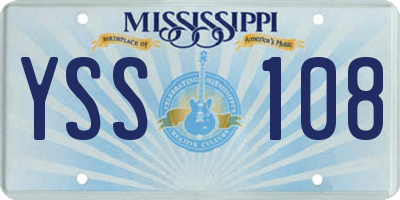 MS license plate YSS108