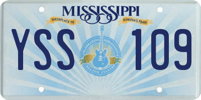 MS license plate YSS109