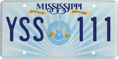 MS license plate YSS111