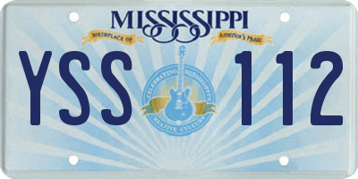 MS license plate YSS112