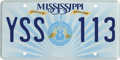 MS license plate YSS113