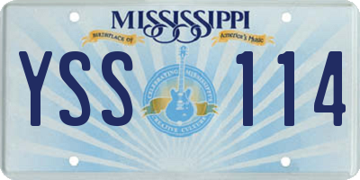 MS license plate YSS114