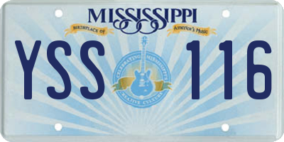 MS license plate YSS116