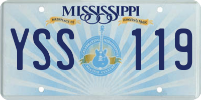 MS license plate YSS119