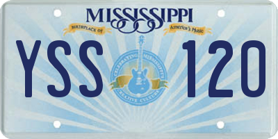 MS license plate YSS120