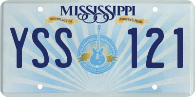 MS license plate YSS121