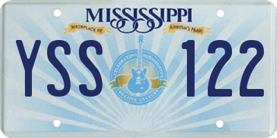 MS license plate YSS122