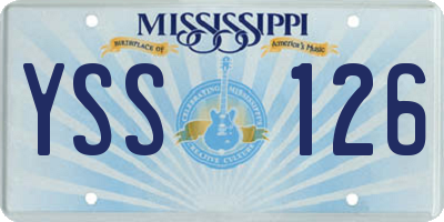 MS license plate YSS126