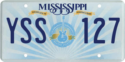MS license plate YSS127