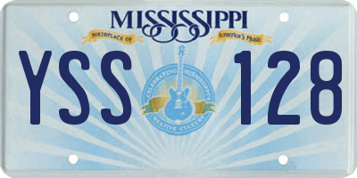 MS license plate YSS128