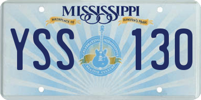 MS license plate YSS130