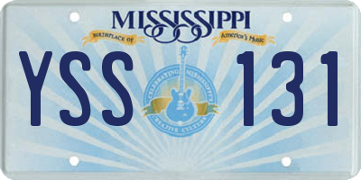 MS license plate YSS131