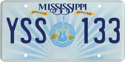 MS license plate YSS133