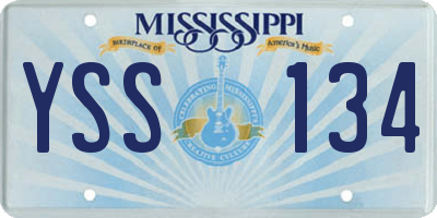 MS license plate YSS134