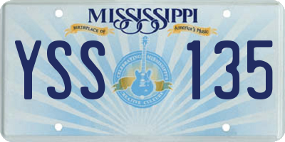 MS license plate YSS135