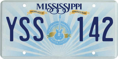 MS license plate YSS142