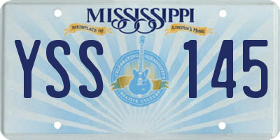 MS license plate YSS145
