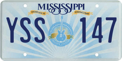 MS license plate YSS147