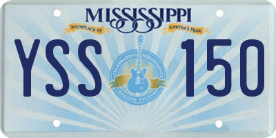 MS license plate YSS150