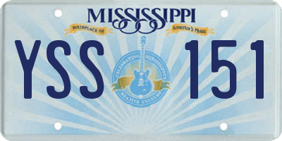 MS license plate YSS151