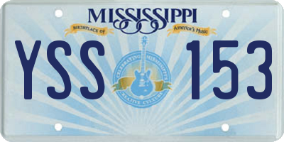 MS license plate YSS153