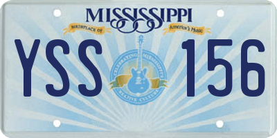 MS license plate YSS156