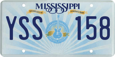 MS license plate YSS158