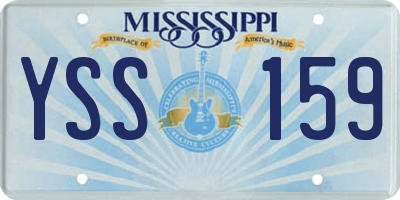 MS license plate YSS159