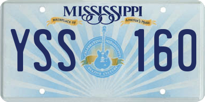 MS license plate YSS160