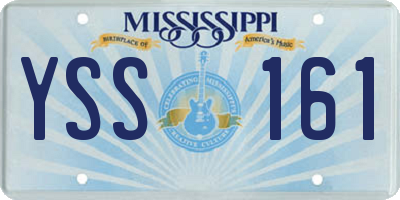MS license plate YSS161