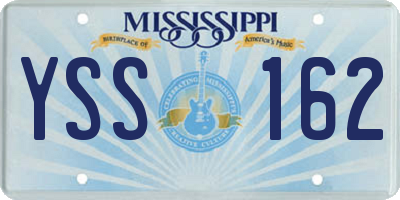 MS license plate YSS162