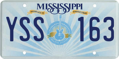 MS license plate YSS163