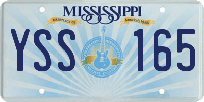 MS license plate YSS165