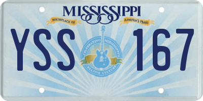 MS license plate YSS167