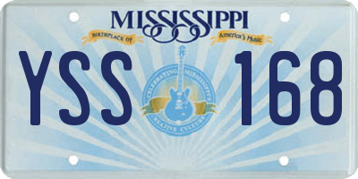 MS license plate YSS168