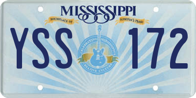 MS license plate YSS172