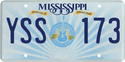MS license plate YSS173