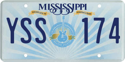 MS license plate YSS174
